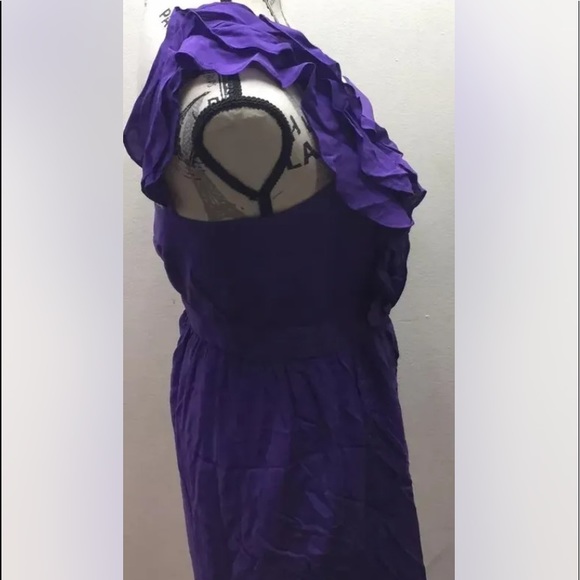 BCBG Generation One Shoulder Pencil Dress Mini Purple  8 - Picture 4 of 9